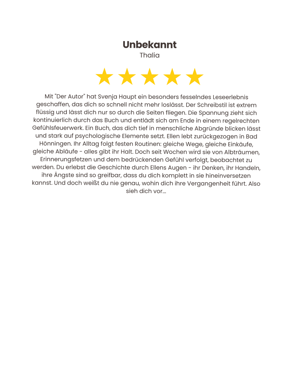 Der Autor | Psychothriller